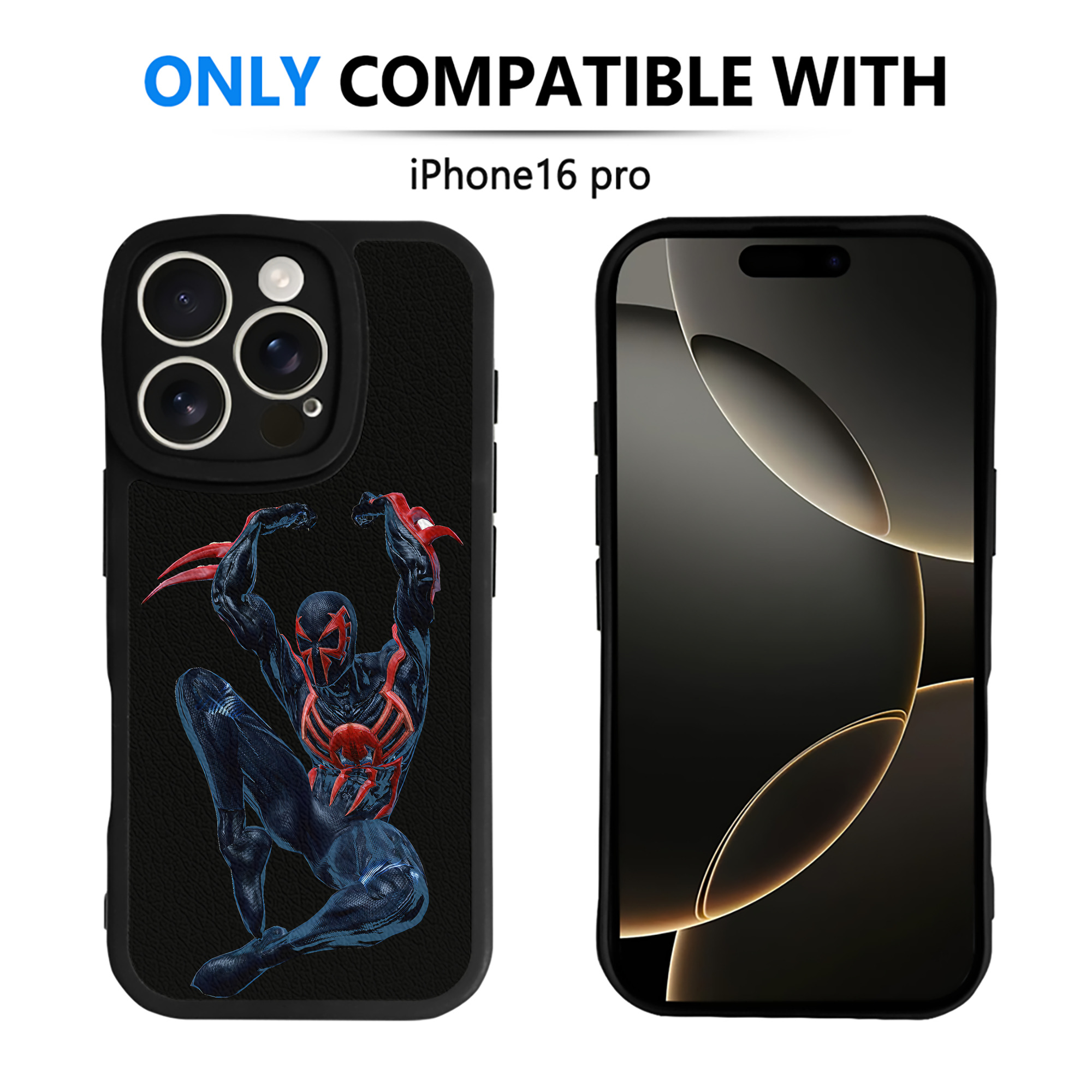 （画像用） Spider Man スパイダーマン 【iPhone 16シリーズ対応】シリコンスマホケース（レザー調） 材質：シリコン
